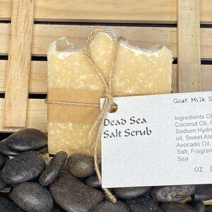 Dead Sea Salt Scrubby Goat Milk Soap Bar